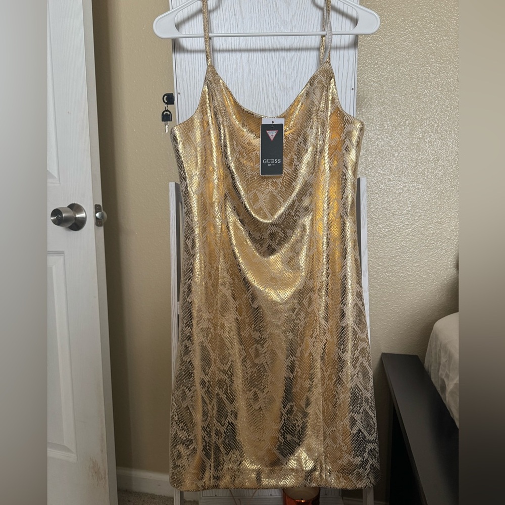 New with tag Guess, Light Gold colored, Cocktail dress / Party dress